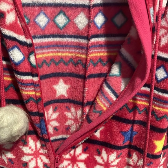 Holiday Time Hooded Fleece Zipper Pajamas - Picture 9 of 14